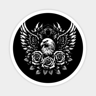 eagle with roses tattoo Magnet